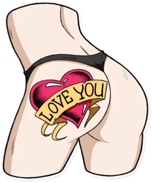 Love You Badgirl Tattoo - Love (360x360), Png Download