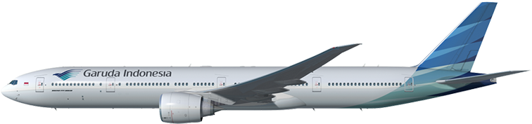Garuda Indonesia Plane Png - Airplane Air Canada Png (1000x445), Png Download