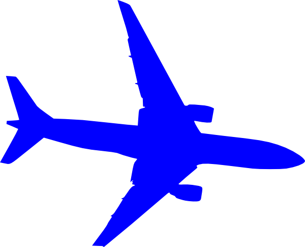Blue Plane Svg Clip Arts 600 X 485 Px (600x485), Png Download