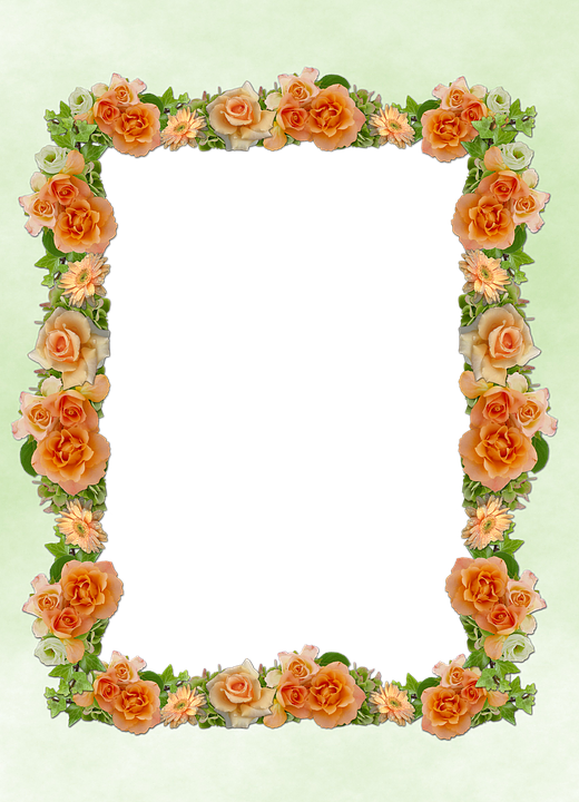 Frame, Roses, Wedding, Romance, Isolated, Transparent - Stock.xchng (520x720), Png Download