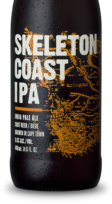 Skeleton Coast India Pale Ale - Black Beer Bottle Design (368x669), Png Download