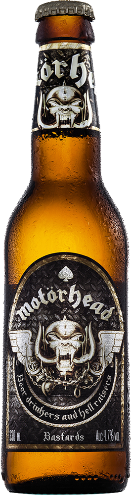 Bastards Lager - Motorhead Beer (265x1000), Png Download
