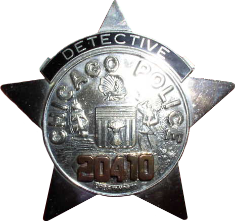 Chicago Police Detective Star - Badge (465x437), Png Download