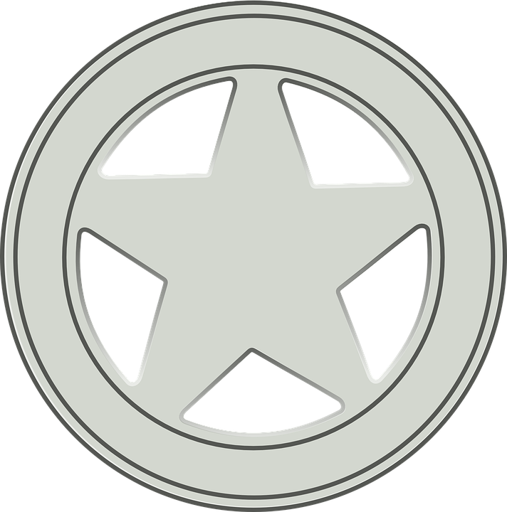 Sheriff, Badge, Police, Star, Law, Symbol, West - Sheriff Badge Clip Art (712x720), Png Download