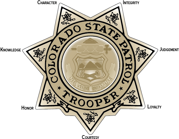 The Badge - Colorado State Patrol Trooper Badge (599x474), Png Download