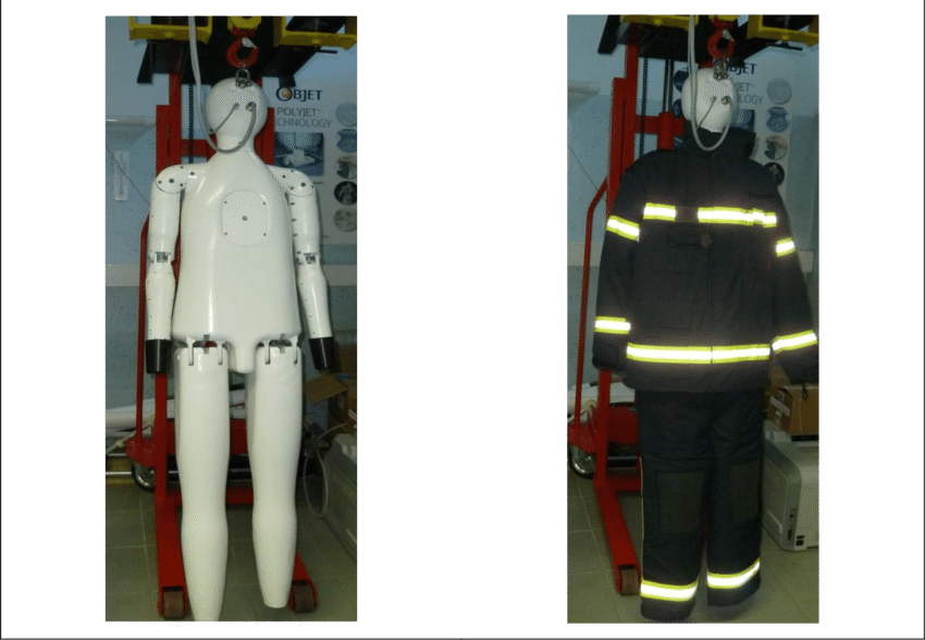 Naked And Dressed Thermal Manikin - Mannequin (850x588), Png Download