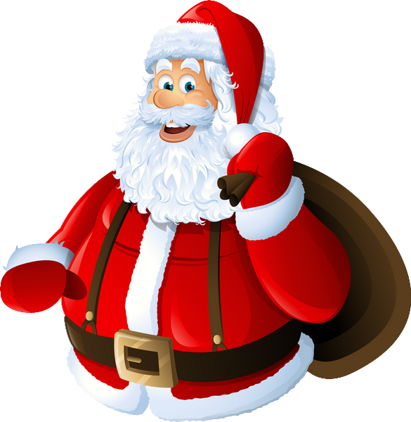 Père Noël Png, Clipart - Santa Clouse Greeting Card (585x600), Png Download