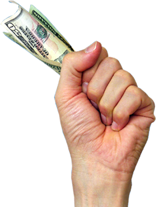 Money In Hand Png - Money (308x408), Png Download
