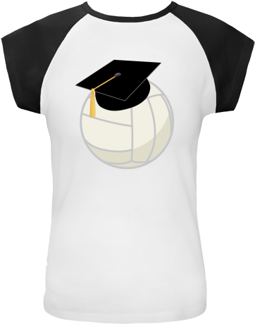 Volleyball Player Graduation Cap Sleeve T-shirt Gift - Wicked Sayings (480x480), Png Download