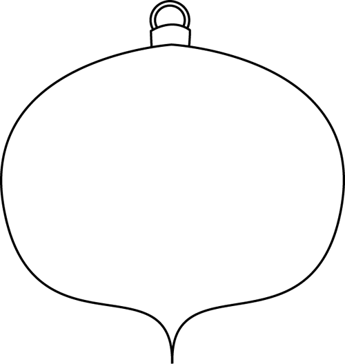 Christmas Ornament Black And White Christmas Ornament - Christmas Day (500x528), Png Download