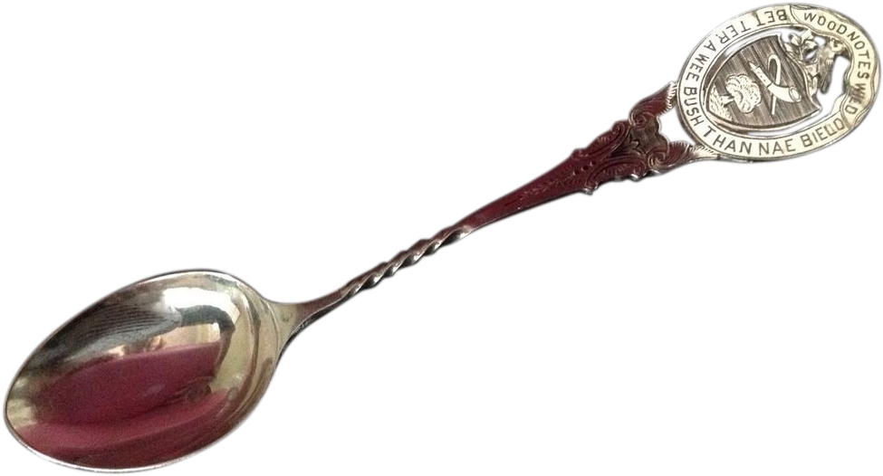 Robert Burns Armorial Sterling Silver Spoon Sale Price - Silver (974x974), Png Download