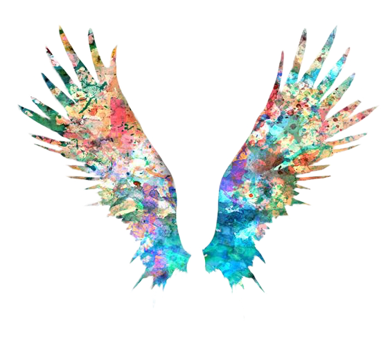 Wings Watercolor Png (563x499), Png Download