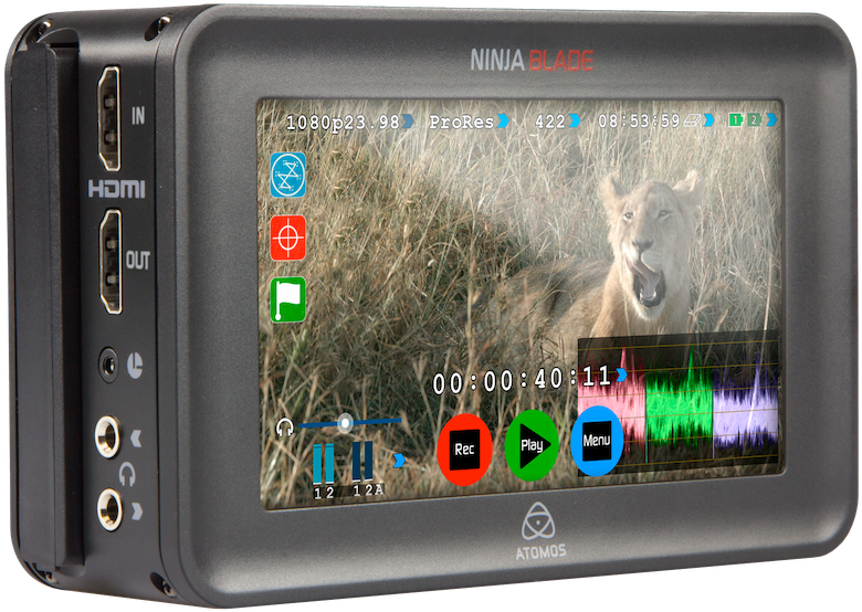 Atomos Ninja Blade 5" Hdmi On-camera Monitor Recorder - Atomos Ninja 5" Hdmi Monitor And Recorder - (1000x667), Png Download
