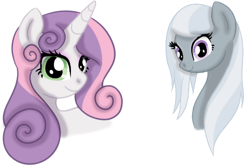 Adult Sweetie Belle & Silver Spoon - Silver Spoon And Sweetie Belle (700x500), Png Download