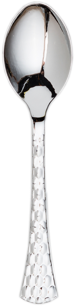 Disposable Metallic Glamour Silver Plastic Spoons - Glamour Metallic Silver Plastic Cutlery Combo Set (309x1280), Png Download