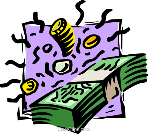Money, Bills, Coins Royalty Free Vector Clip Art Illustration (480x434), Png Download
