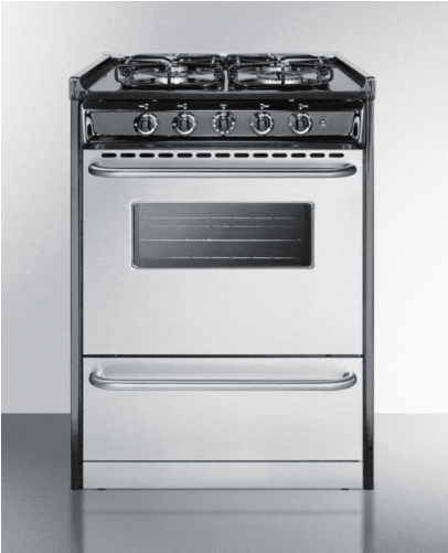 Slide In Natural Gas Range With - 24 Inch Electric Stainless Steel Range (500x500), Png Download
