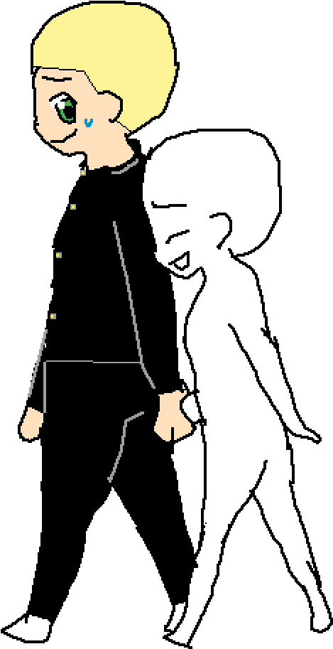 When The People Walk Wit Their Crush Be Like - Cartoon (1000x1000), Png Download