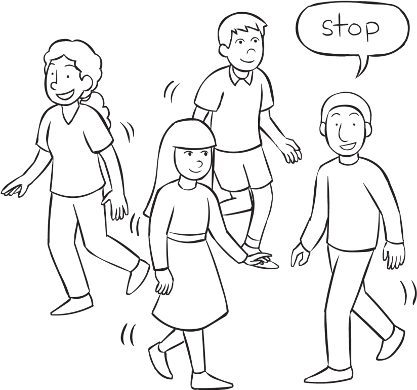 Walk & Stop - Stop And Walk (1024x768), Png Download