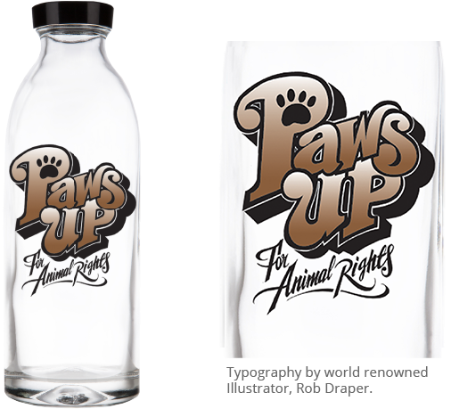 Glass Bottle - $12 - - Paws Up Reusable Glass Water Bottle By Faucet Face, (614x504), Png Download