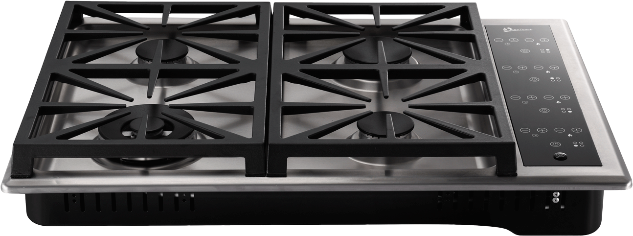 Full Touch Screen Four-burners Gas Stove - Gas Stove (1400x908), Png Download