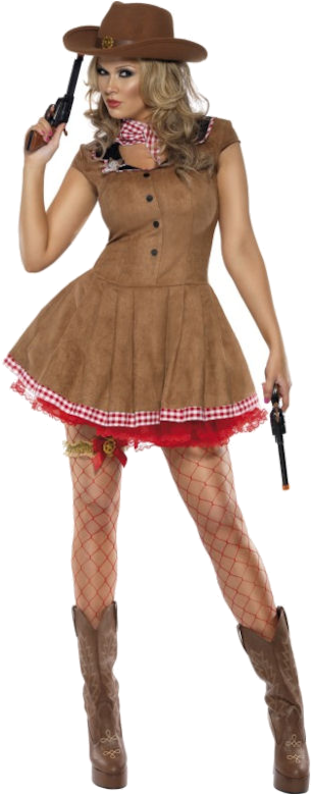 Fever Wild West Cowgirl Costume More - Wild West Girl Costume (500x793), Png Download