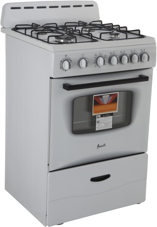 24" Gas Range - Avanti Gr2414cw: Model Gr2414cw - 24" Gas Range (607x800), Png Download