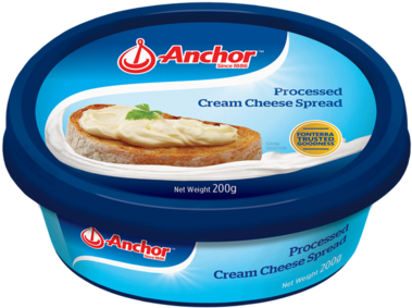Anchor Cream Cheese Spread 200g - Cream Cheese (454x549), Png Download