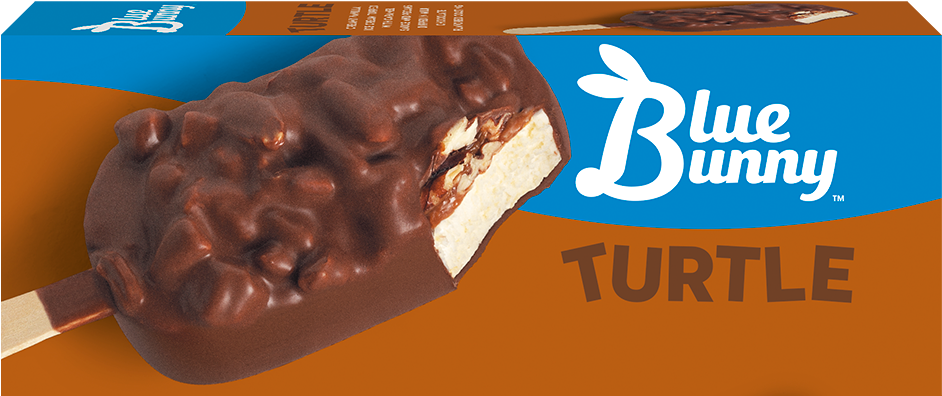 Turtle Ice Cream Bar - Blue Bunny Bar Turtle Sundae (971x800), Png Download