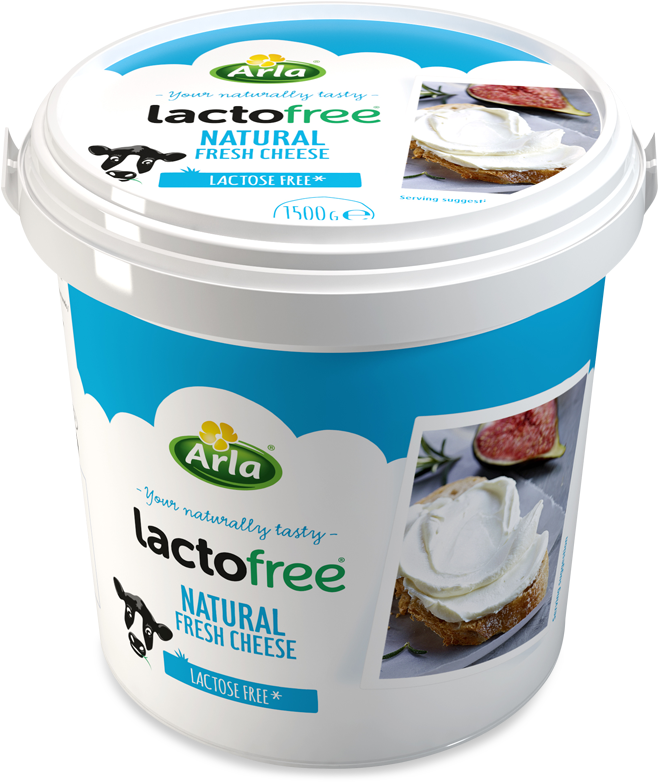 Arla Cream Cheese Natural 1500g - Lactofree (730x800), Png Download