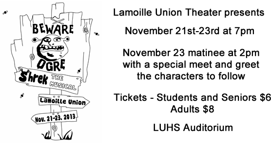 Shrek - Lamoille Union High School (600x300), Png Download