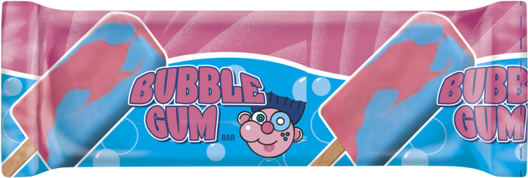 Bubble Gum Bar - Blue Bunny Bubble Gum (750x318), Png Download