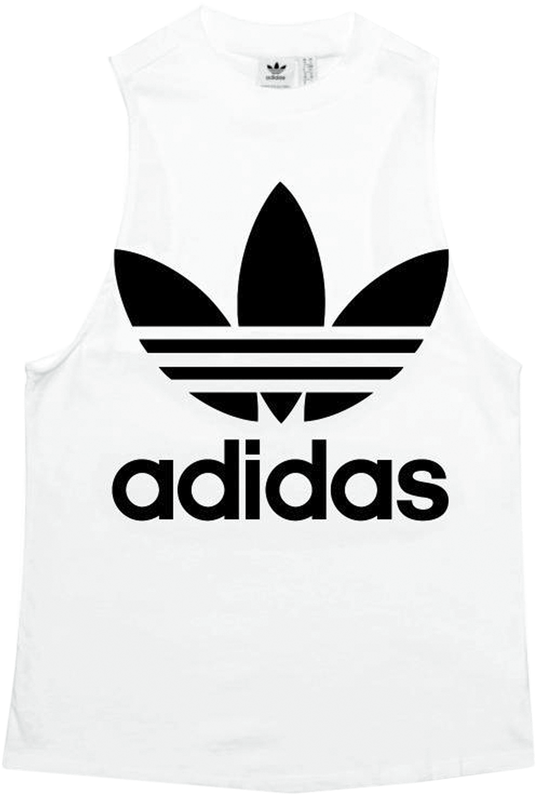 Trefoil Tank White/black - Adidas Originals (2000x2000), Png Download