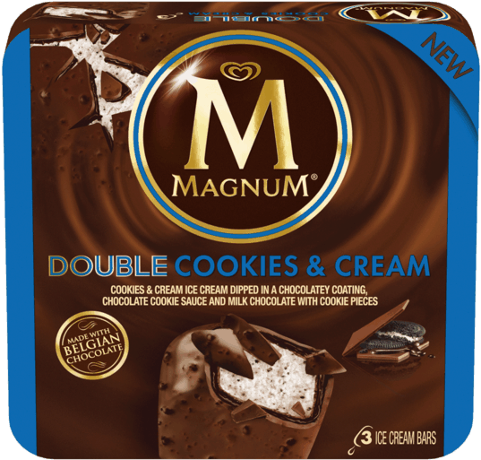 75 For Magnum® Ice Cream Bars - Magnum Double Cookies And Cream (600x600), Png Download