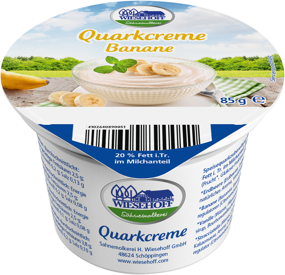 Cream Cheese Banana - Wiesehoff (1000x967), Png Download