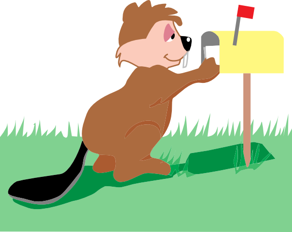 Beaver Getting Mail Svg Clip Arts 600 X 476 Px (600x476), Png Download