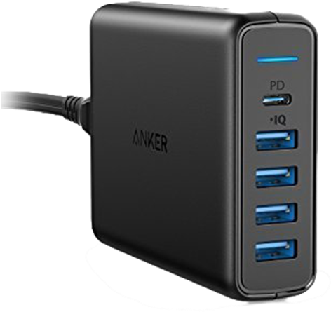 Picture Of Anker Powerport 5 Usb-c With Power Delivery - Anker Powerport (550x550), Png Download