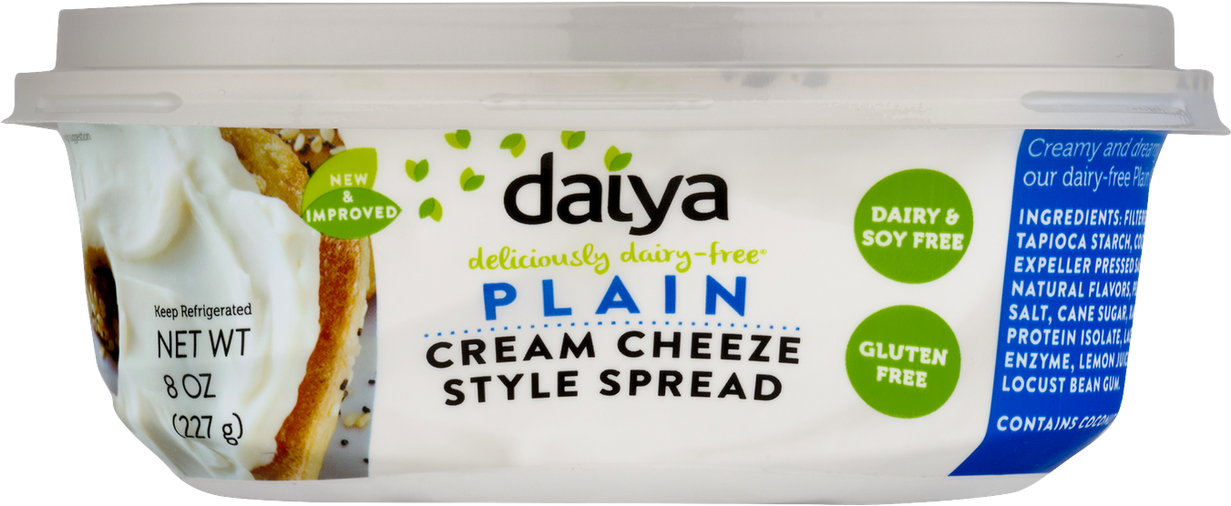 Daiya Plain Dairy Free Cream Cheese Style Spread • - Daiya Cheese (1350x1350), Png Download