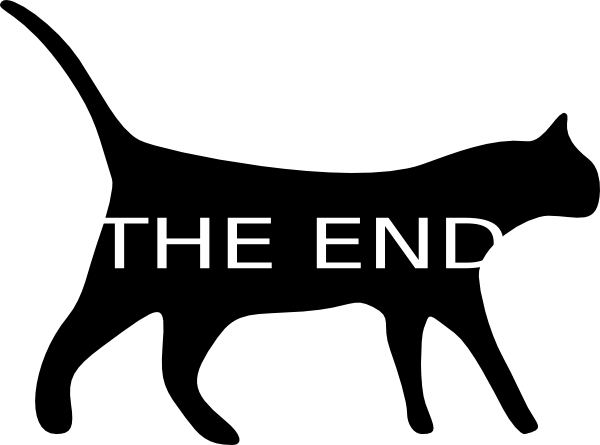 End Kitty Cat Png - End Clipart Free (600x445), Png Download