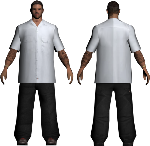 Random Guy With Tattoos - Lsrp Random Skin (622x600), Png Download