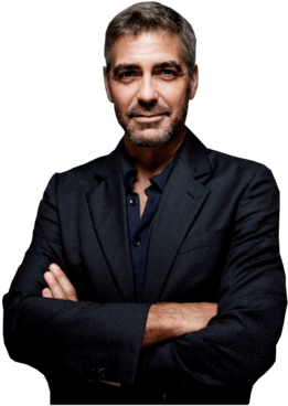 Georges Clooney Portrait - George Clooney Transparent (400x400), Png Download