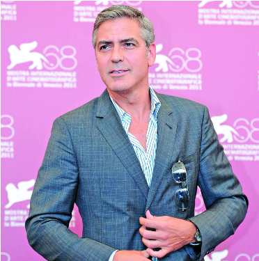 George Clooney - Venice (667x375), Png Download