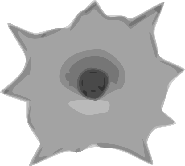 Bullet Hole Clip Art At Clker Bullet Hole Clipart - Bullet Hole Clip Art (600x540), Png Download