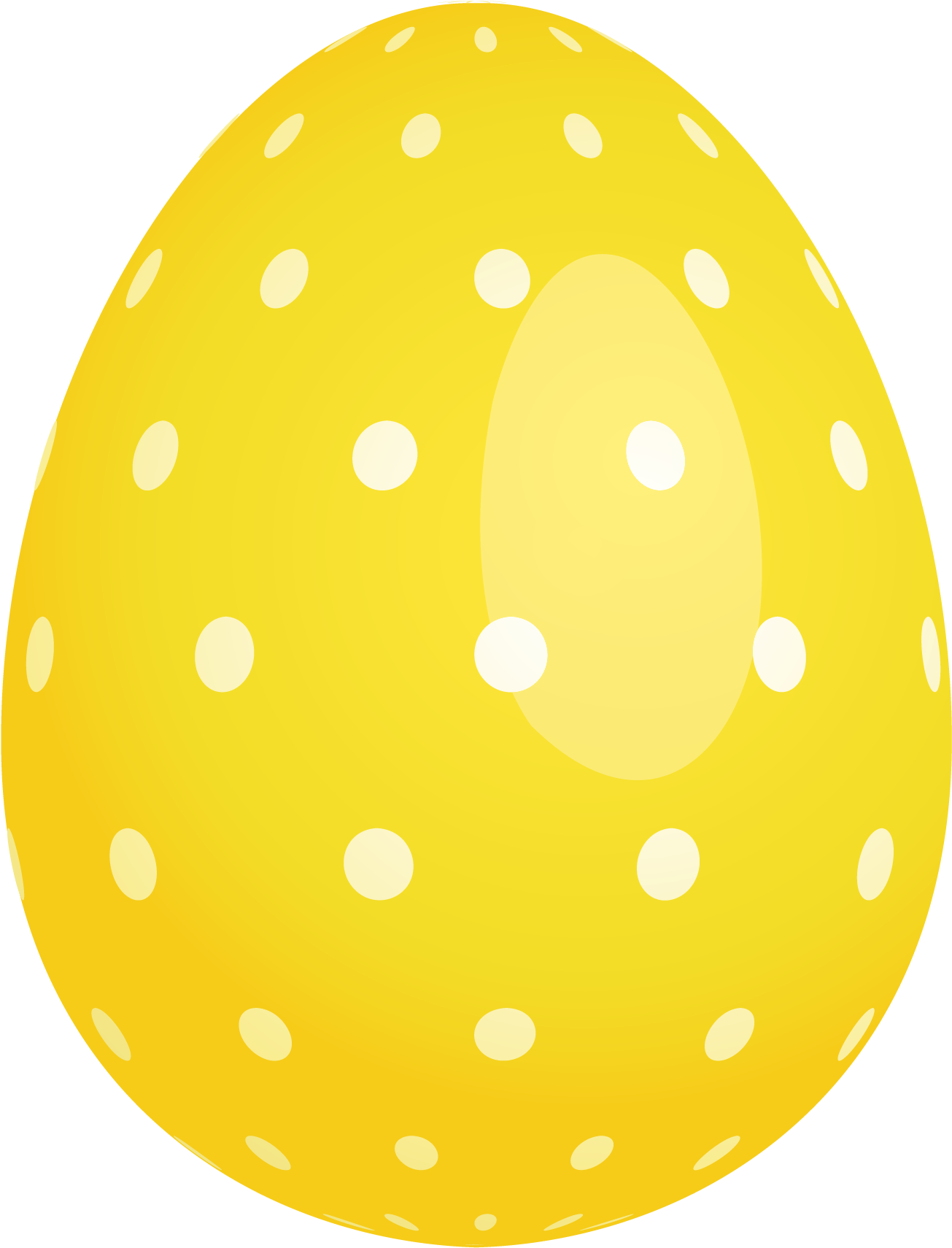 Yellow Dotted Easter Egg Png Clipart - Easter (1407x1804), Png Download