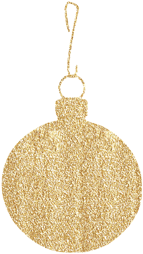 Hand Painted Golden Christmas Ball Transparent - A Golden Christmas (1024x1024), Png Download