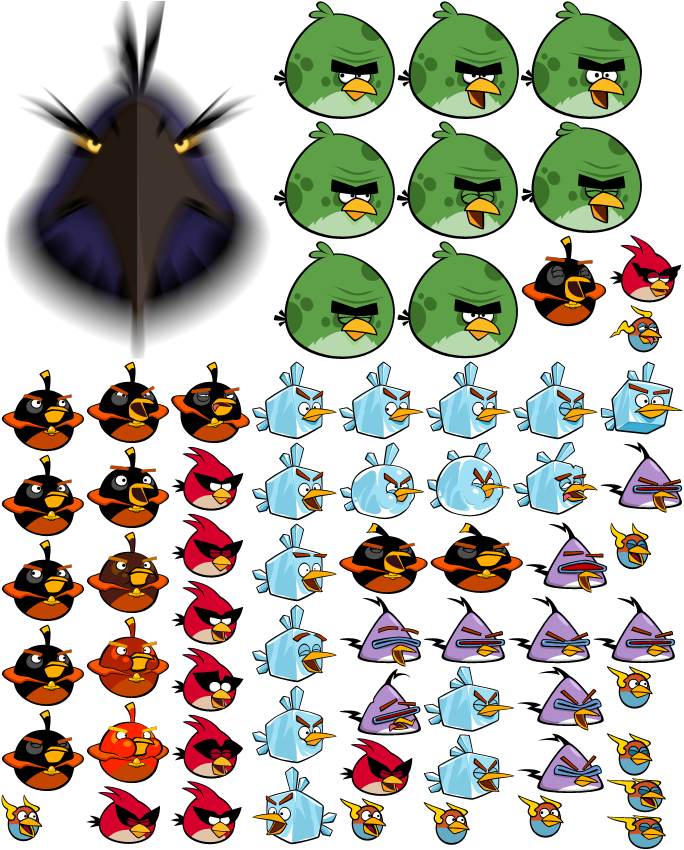 Space Birds - Angry Birds Space Sprites (684x850), Png Download
