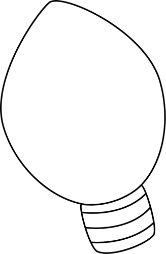 Black & White Christmas Light Clip Art - Christmas Light Black And White (327x500), Png Download
