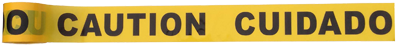 Caution Cuidado Tape Image - Banner Stakes 7 Ft. Caution Magnetic Wall Mount Banner (400x400), Png Download