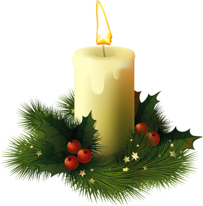 Candle Png7279 - Velas De Navidad Png (680x691), Png Download