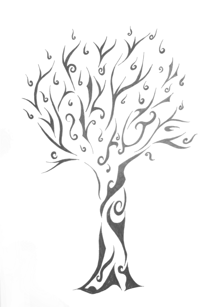 Tribal Tree Tattoo (752x1063), Png Download